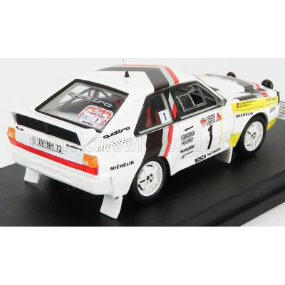 TROFEU AUDI QUATTRO SPORT (night version) N 1 WINNER RALLY STADTE 1984 - SATURDAY VERSION W.ROHRL - C.GEISTDORFER - WHITE 1/43