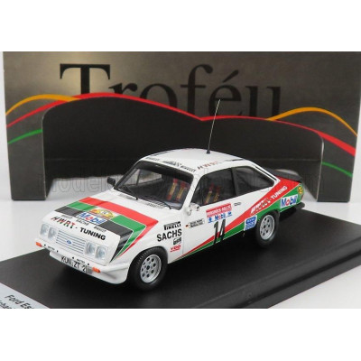 TROFEU FORD ENGLAND ESCORT MKII RS 2000 N 14 RALLY HUNSRUCK 1984 M.WERNER - M.FELTZ - WHITE RED GREEN 1/43