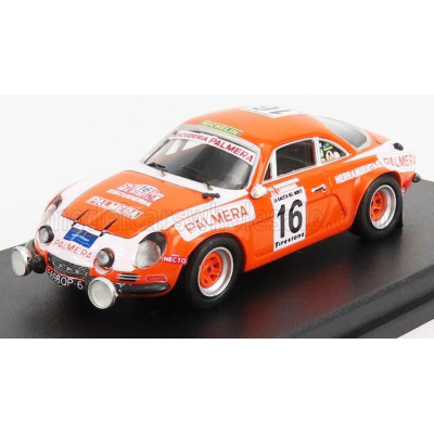 TROFEU RENAULT ALPINE A110 N 16 RALLY FIRESTONE 1976 I.SUNSUNDEGUI - J.LARRINAGA - ORANGE WHITE 1/43