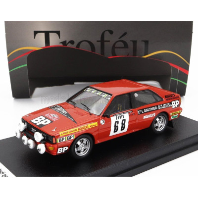 TROFEU AUDI QUATTRO (night version) N 68 RALLY MONTECARLO 1982 GUY CHASSEUIL - CHRISTIAN BARON - RED 1/43