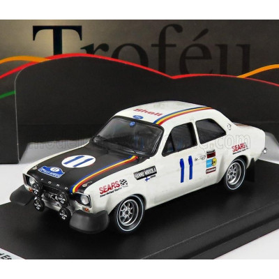 TROFEU FORD ENGLAND ESCORT MKI (night version) N 11 RALLY ACROPOLIS 1972 H.MIKKOLA - H.LIDDON - WHITE MATT BLACK 1/43