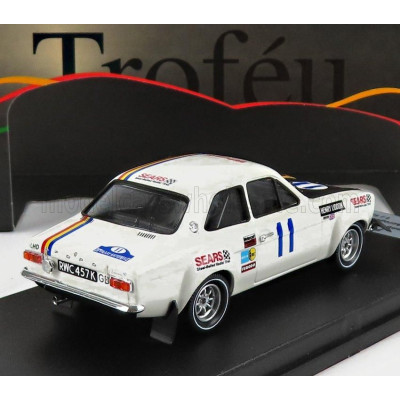 TROFEU FORD ENGLAND ESCORT MKI (night version) N 11 RALLY ACROPOLIS 1972 H.MIKKOLA - H.LIDDON - WHITE MATT BLACK 1/43
