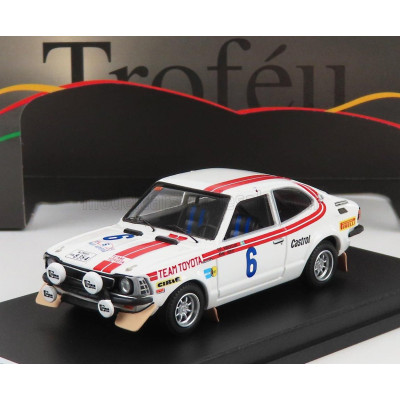 TROFEU TOYOTA COROLLA LEVIN (night version) N 6 RALLY ACROPOLIS 1975 O.ANDERSSON - A.HERTZ - WHITE RED 1/43