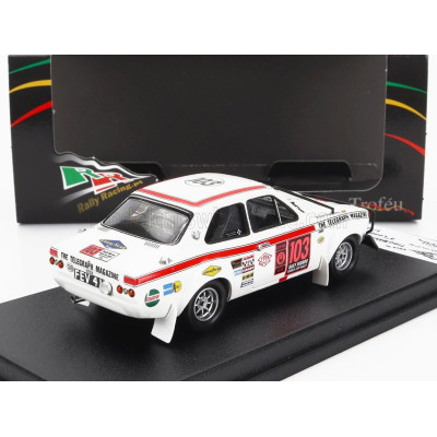 TROFEU FORD ENGLAND ESCORT MKI (night version) N 103 RALLY LONDON - MEXICO 1970 T.MAKINEN - G.STAEPELAERE - WHITE RED 1/43