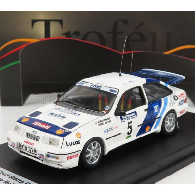 TROFEU FORD ENGLAND SIERRA RS COSWORTH N 5 RALLY NEW ZEALAND 1989 J.McRAE - R.ARTHUR - WHITE BLUE 1/43