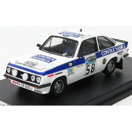 TROFEU FORD ENGLAND ESCORT MKII RS2000 N 58 RALLY RAC LOMBARD 1978 H.BOHNE - P.DIEKMANN - WHITE BLUE 1/43