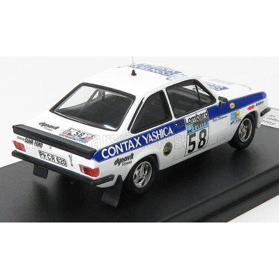 TROFEU FORD ENGLAND ESCORT MKII RS2000 N 58 RALLY RAC LOMBARD 1978 H.BOHNE - P.DIEKMANN - WHITE BLUE 1/43