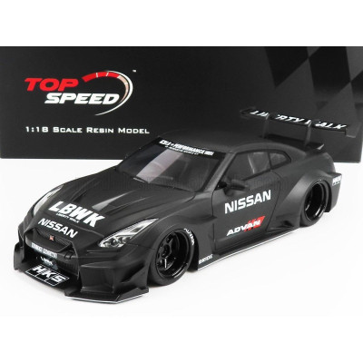 TRUESCALE NISSAN GT-RR (R35) LIBERTY WALK 2016 - MATT BLACK 1/18