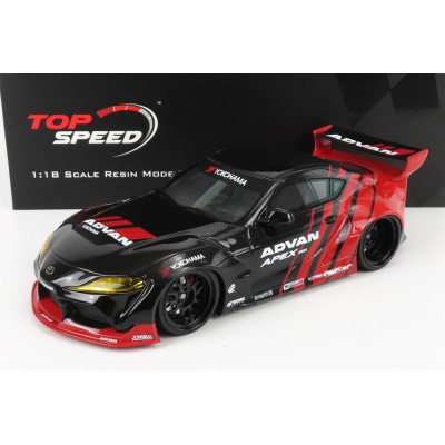 TRUESCALE TOYOTA SUPRA GR ADVAN PANDEM 2019 - RED BLACK 1/18