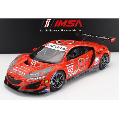 TRUESCALE ACURA NSX GT3 EVO22 TEAM EDGE MOTORSPORT N 93 12h SEBRING 2022 - RED 1/18