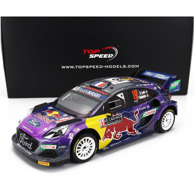 TRUESCALE FORD ENGLAND PUMA RALLY1 RED BULL TEAM FORD WORLD RALLY M-SPORT N 19 WINNER RALLY MONTECARLO 2022 S.LOEB - I.GALMICHE