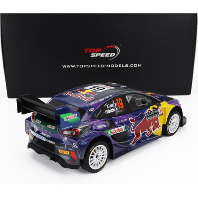 TRUESCALE FORD ENGLAND PUMA RALLY1 RED BULL TEAM FORD WORLD RALLY M-SPORT N 19 WINNER RALLY MONTECARLO 2022 S.LOEB - I.GALMICHE