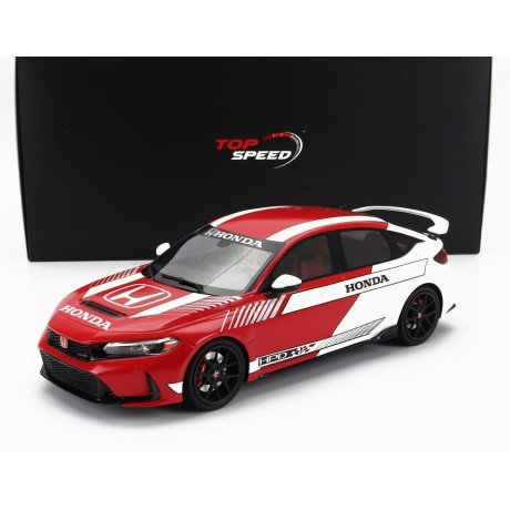 TRUESCALE HONDA CIVIC TYPE-R 2023 - WHITE RED 1/18