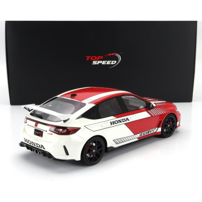TRUESCALE HONDA CIVIC TYPE-R 2023 - WHITE RED 1/18