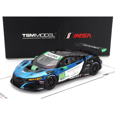 TRUESCALE ACURA NSX GT3 EVO22 3.5L TURBO V6 TEAM GRADIENT RACING N 66 24h DAYTONA 2022 K.SIMPSON - T.BECHTOLSHEIMER - BLACK WHIT