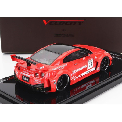 TRUESCALE NISSAN GT-RR (R35) N 35 LBWK LIBERTY WALK 2016 - RED BLACK 1/43