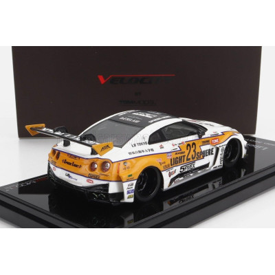 TRUESCALE NISSAN 35GT-RR LB-SILHOUETTE N 23 WORKS LIBERTY WALK 2020 - WHITE YELLOW BLACK 1/43
