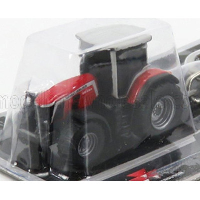 UNIVERSAL HOBBIES MASSEY FERGUSON PORTACHIAVI - KEYRING MF 8S.265 TRACTOR 2018 - RED GREY 1/87