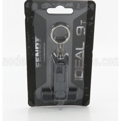 UNIVERSAL HOBBIES FENDT PORTACHIAVI - KEYRING IDEAL 9T MIETITREBBIA - HARVESTER 2020 - CM. 6.0 - GREY BLACK 1/100