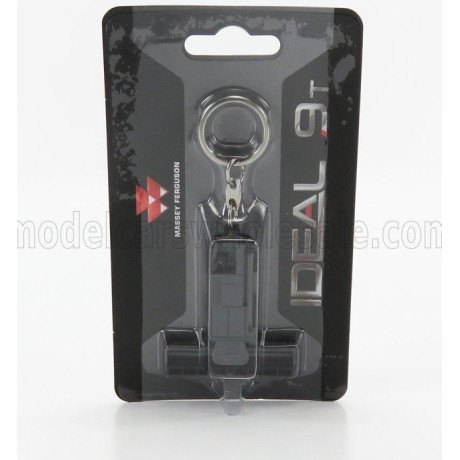 UNIVERSAL HOBBIES MASSEY FERGUSON PORTACHIAVI - KEYRING IDEAL 9T MIETITREBBIA - HARVESTER 2020 - CM. 6.0 - GREY BLACK 1/100