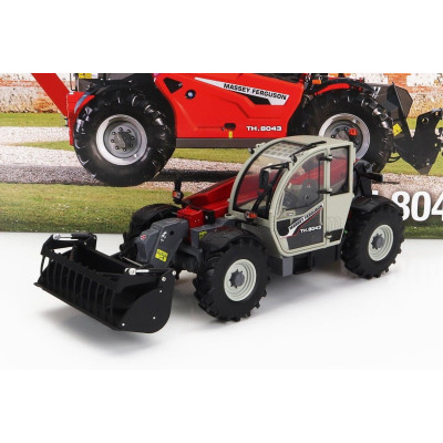 UNIVERSAL HOBBIES MASSEY FERGUSON MF TH.8043 TELESCOPIC TRACTOR - ELEVATORE - RED GREY 1/32