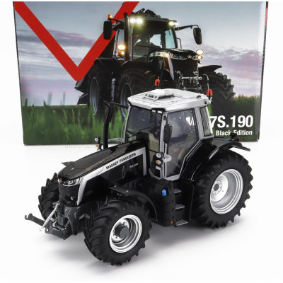 UNIVERSAL HOBBIES MASSEY FERGUSON MF7S.190 TRACTOR BLACK EDITION 2022 - BLACK SILVER 1/32