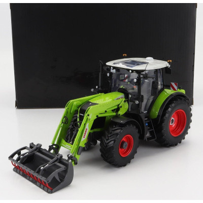 UNIVERSAL HOBBIES CLAAS ARION 510 + FU20 TRACTOR WITH FRONT SCRAPER 2020 - LIGHT GREEN 1/32