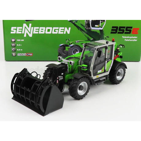 UNIVERSAL HOBBIES SENNEBOGEN 355E TELESCOPIC TRACTOR - ELEVATORE - LIGHT GREEN 1/32