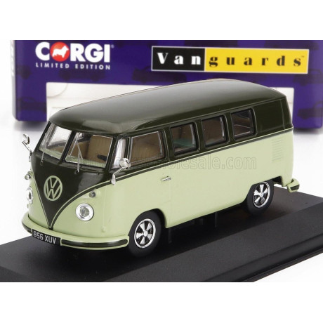 VANGUARDS VOLKSWAGEN T1 MINIBUS CAMPERVAN 1964 - 2 TONE GREEN 1/43