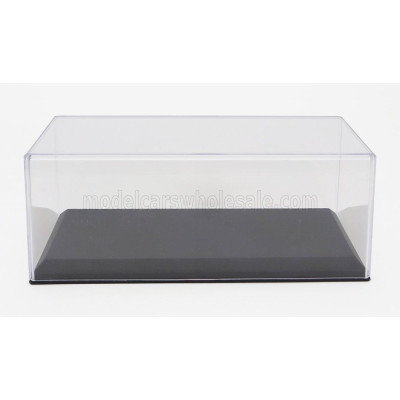 VETRINA DISPLAY BOX VETRINA DISPLAY BOX BOX FOR 1/43 BASE IN PLASTICA NERA - PLASTIC BASE BLACK - Lungh.LENGTH cm 18.0 X Largh.W