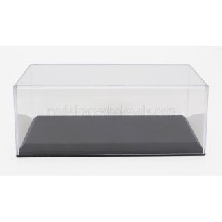 VETRINA DISPLAY BOX VETRINA DISPLAY BOX BOX FOR 1/43 BASE IN PLASTICA NERA - PLASTIC BASE BLACK - Lungh.LENGTH cm 18.0 X Largh.W