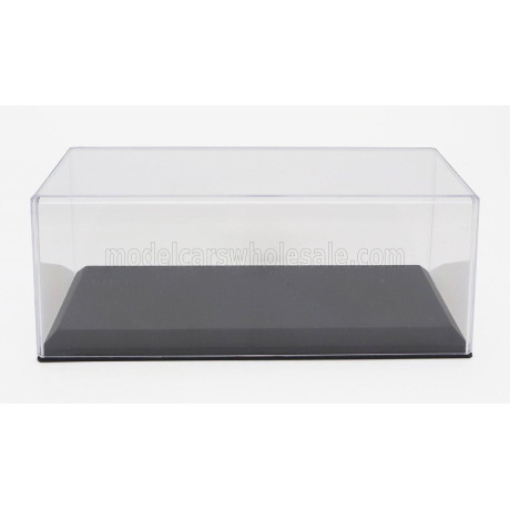 VETRINA DISPLAY BOX VETRINA DISPLAY BOX BOX FOR 1/43 BASE IN PLASTICA NERA - PLASTIC BASE BLACK - Lungh.LENGTH cm 18.0 X Largh.W
