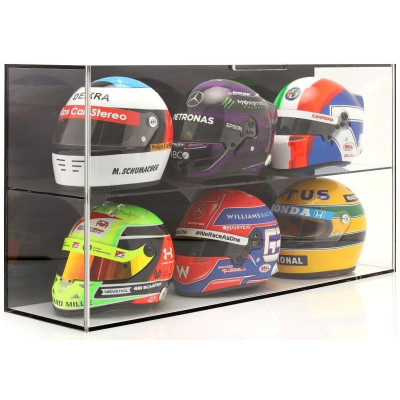 VETRINA DISPLAY BOX VETRINA DISPLAY BOX HIGHT QUALITY SHOWCASE FOR UP TO 6 HELMETS OR 4 MODELCARS 1/18 Lungh.LENGTH cm 58 X Larg