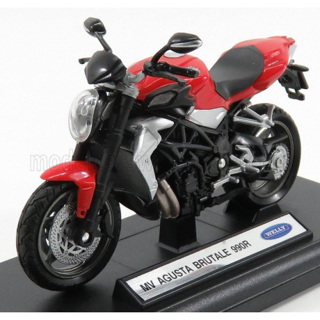 WELLY MV AGUSTA BRUTALE 990R 2012 - RED BLACK 1/18