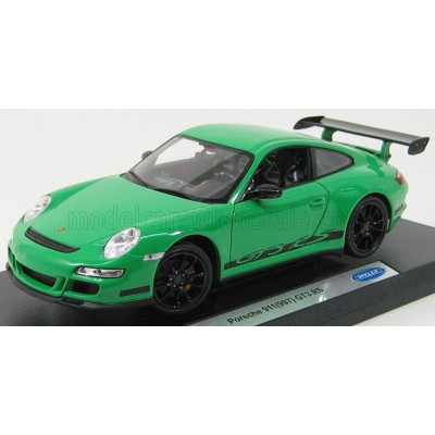 WELLY PORSCHE 911 997 GT3RS 2010 - GREEN BLACK 1/18