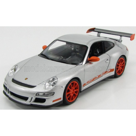WELLY PORSCHE 911 997 GT3RS 2010 - SILVER ORANGE 1/18