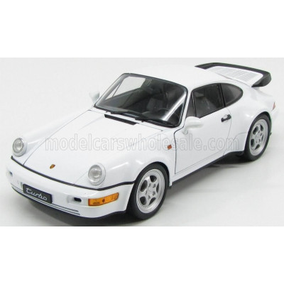 WELLY PORSCHE 911 964 TURBO 1990 - WHITE 1/18