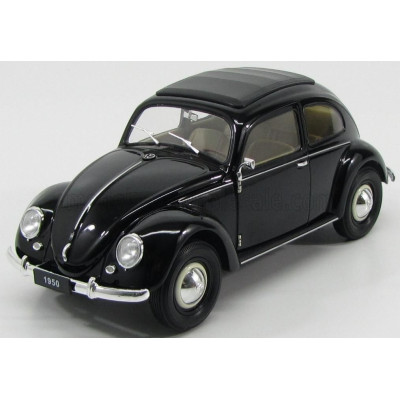 WELLY VOLKSWAGEN BEETLE CLASSIC CLOSED ROOF 1950 - BLACK 1/18