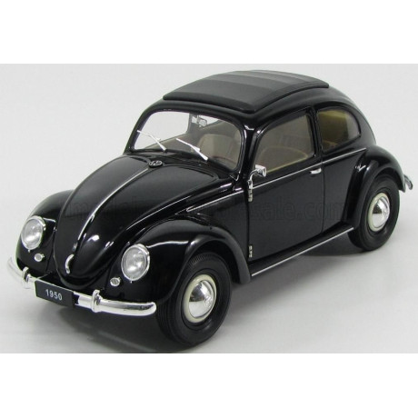 WELLY VOLKSWAGEN BEETLE CLASSIC CLOSED ROOF 1950 - BLACK 1/18