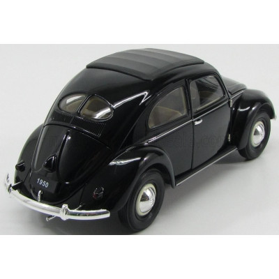 WELLY VOLKSWAGEN BEETLE CLASSIC CLOSED ROOF 1950 - BLACK 1/18