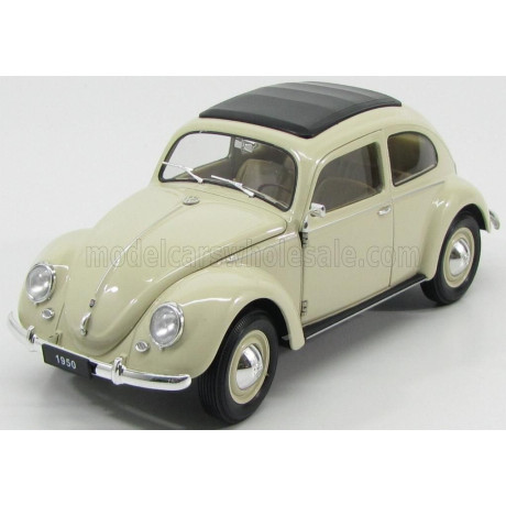 WELLY VOLKSWAGEN BEETLE CLASSIC CLOSED ROOF 1950 - IVORY 1/18