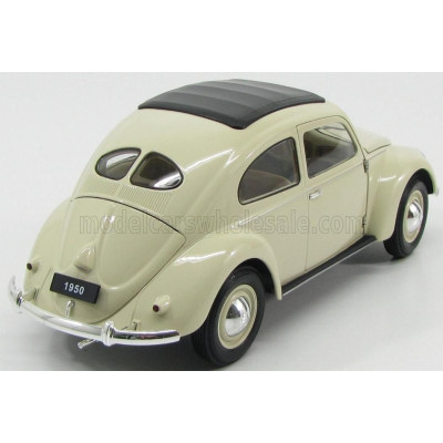 WELLY VOLKSWAGEN BEETLE CLASSIC CLOSED ROOF 1950 - IVORY 1/18