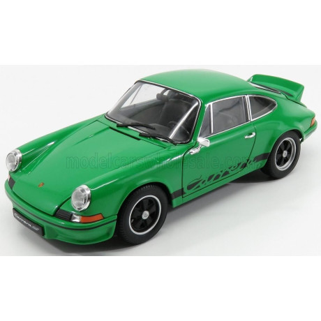 WELLY PORSCHE 911 CARRERA RS 2.7 COUPE 1973 - GREEN BLACK 1/18