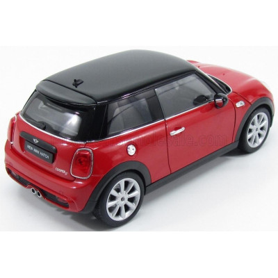 WELLY MINI COOPER HATCH 2-DOOR 2015 - RED BLACK 1/18