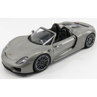 WELLY PORSCHE 918 SPYDER OPEN 2015 - GREY MET 1/18