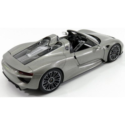WELLY PORSCHE 918 SPYDER OPEN 2015 - GREY MET 1/18