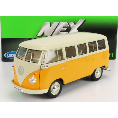 WELLY VOLKSWAGEN T1 MINIBUS 1963 - WHITE OCHRE 1/18