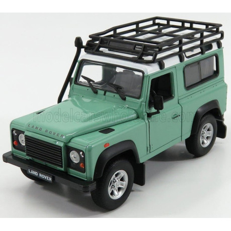 WELLY LAND ROVER LAND DEFENDER 90 1984 - LIGHT GREEN WHITE 1/24
