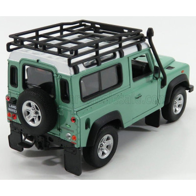 WELLY LAND ROVER LAND DEFENDER 90 1984 - LIGHT GREEN WHITE 1/24