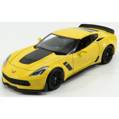 WELLY CHEVROLET CORVETTE Z06 COUPE 2017 - YELLOW 1/24